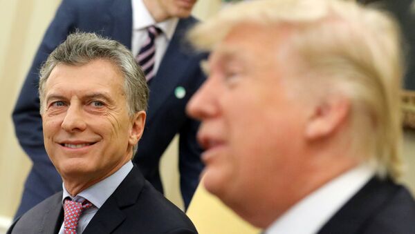 Presidente da Argentina, Mauricio Macri, e presidente dos EUA, Donald Trump - Sputnik Brasil