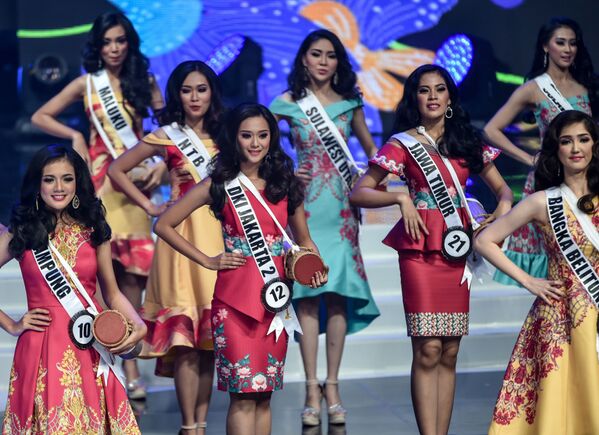 Participantes do concurso Miss Indonésia 2018 em Jacarta - Sputnik Brasil