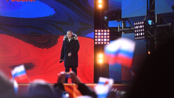 Presidente da Rússia, Vladiimr Putin, em 18 de março - Sputnik Brasil