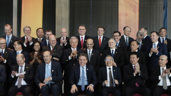 Ministros das Finanças e presidentes dos Bancos Centrais reunidos no encontro do G-20 em Buenos Aires - Sputnik Brasil