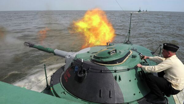 Exercícios da frota russa do Mar Cáspio. - Sputnik Brasil