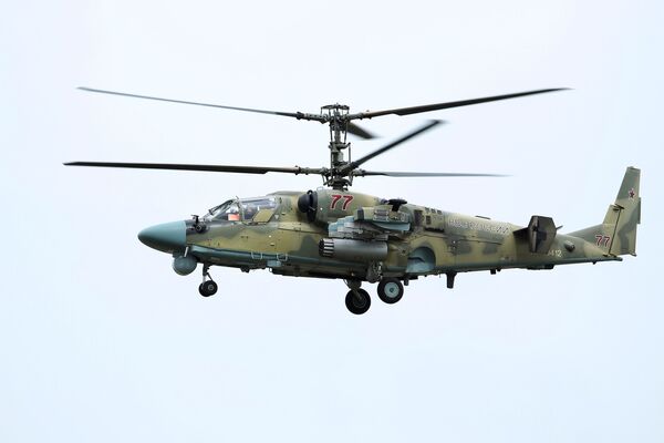 Helicóptero Ka-52 Aligator no concurso Aviadarts 2018 - Sputnik Brasil