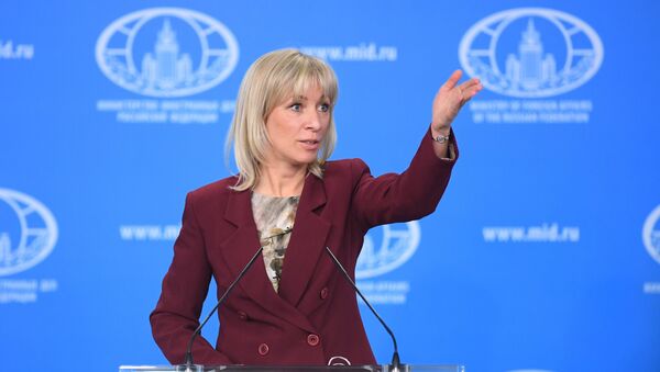 Briefing da representante oficial do Ministério das Relações Exteriores da Rússia, Maria Zakharova, em Moscou (arquivo) - Sputnik Brasil