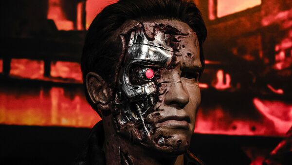 Manequim de Arnold Schwarzenegger como personagem principal da saga Exterminador do Futuro - Sputnik Brasil