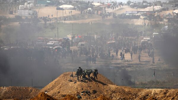 Militares israelenses na Faixa de Gaza (foto de arquivo) - Sputnik Brasil