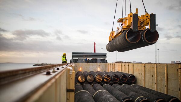 Tubulações para construção do gasoduto Nord Stream 2, Alemanha, 28 de fevereiro de 2018 - Sputnik Brasil
