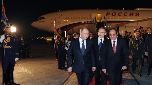Visita do Presidente Putin ao Egito - Sputnik Brasil