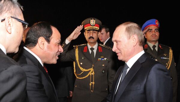 Vladimir Putin e Abdel Fattah al-Sisi - Sputnik Brasil