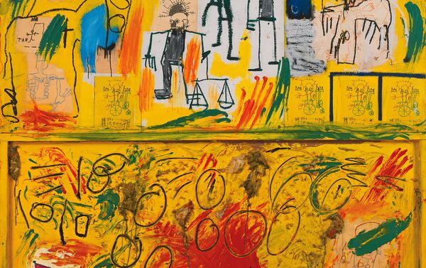Sem título (Penas e Alcatrão Amarelo),1982/Jean-Michel Basquiat (1960-1988) - Sputnik Brasil