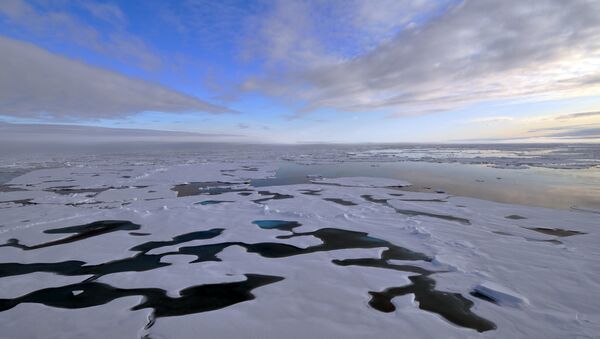 Superfície do oceano congelada no Ártico - Sputnik Brasil