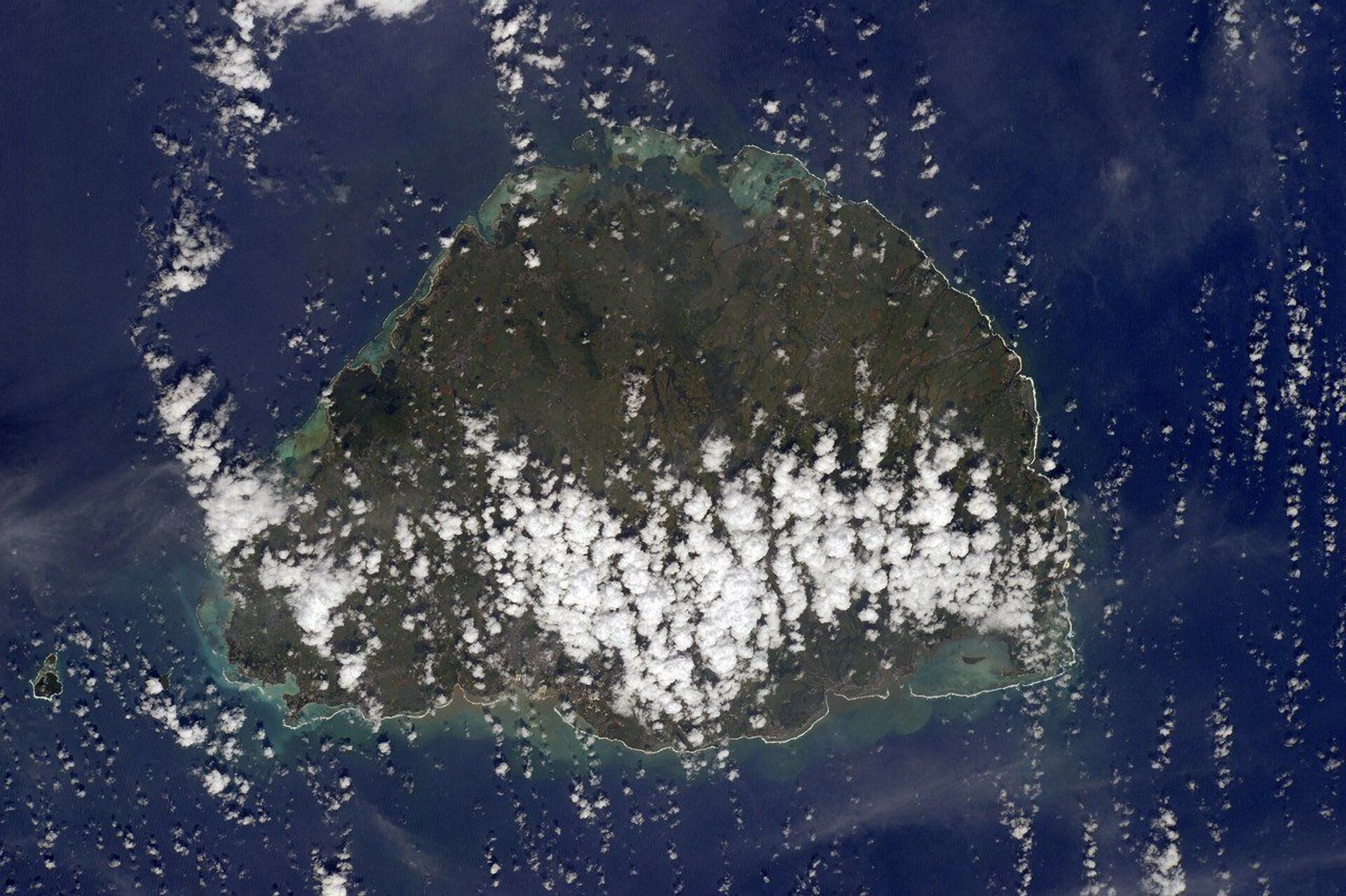 Foto da ilha Maurício tirada a partir do espaço pelo cosmonauta russo Anton Shkaplerov - Sputnik Brasil, 1920, 01.01.2023