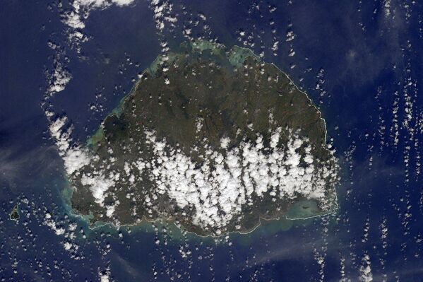 Foto da ilha Maurício tirada a partir do espaço pelo cosmonauta russo Anton Shkaplerov - Sputnik Brasil