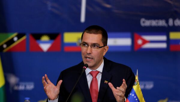 Ministro das Relações Exteriores da Venezuela, Jorge Arreaza, em Caracas, 8 de agosto de 2017 - Sputnik Brasil
