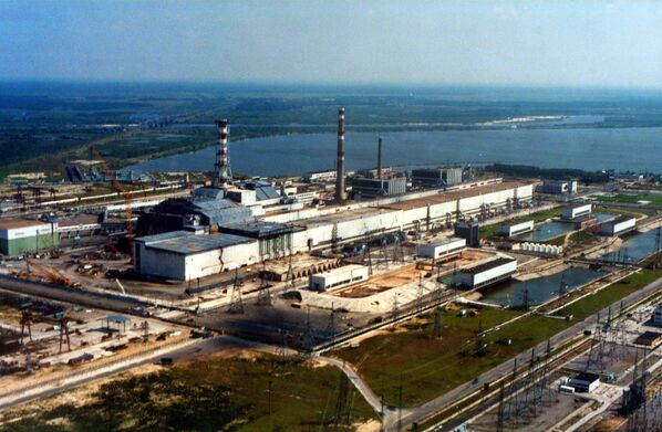 Vista aérea da Usina Nuclear de Chernobyl, Ucrânia, 2007 - Sputnik Brasil
