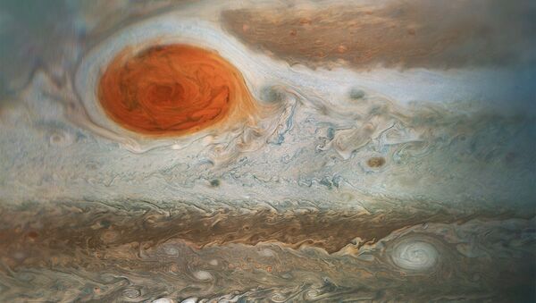 Снимок Большого Красного Пятна на поверхности Юпитера - Sputnik Brasil