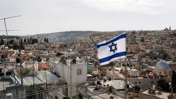 Bandeira de Israel em Jerusalém (imagem referencial) - Sputnik Brasil
