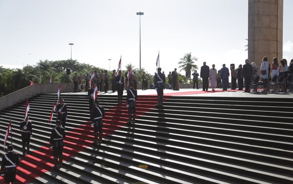 Cerimônia solene em homenagem aos heróis da Segunda Guerra Mundial aconteceu no Monumento aos Pracinhas, no Rio de Janeiro - Sputnik Brasil