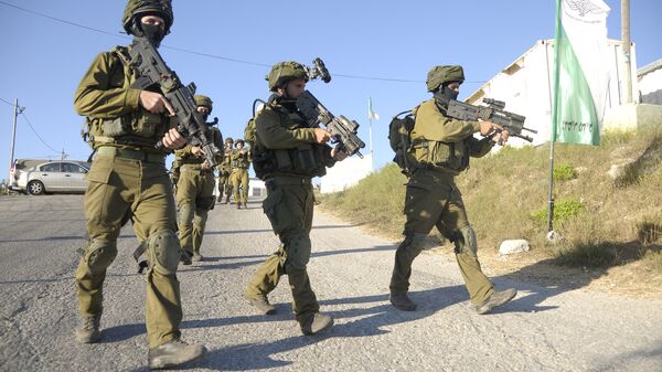 Soldados das Forças de Defesa de Israel (IDF) em Hebron (foto de arquivo) - Sputnik Brasil