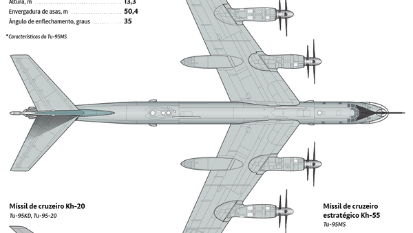 Bombardeiro estratégico russo Tu-95 - Sputnik Brasil