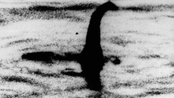 Forma sombria que algumas pessoas dizem ser uma foto do monstro de Loch Ness na Escócia. (Arquivo) - Sputnik Brasil