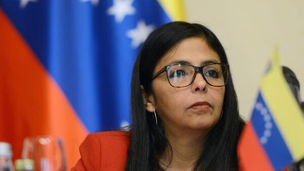 Delcy Rodríguez, ministra das Relações Exteriores da Venezuela, durante a reunião da Comissão Interparlamentar russo-venezuelana em 26 de maio de 2015. - Sputnik Brasil