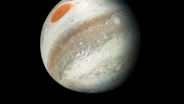 Uma foto de Júpiter captada pela sonda espacial Juno - Sputnik Brasil