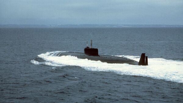 Submarino nuclear K-162 (também conhecido como K-222) durante testes - Sputnik Brasil
