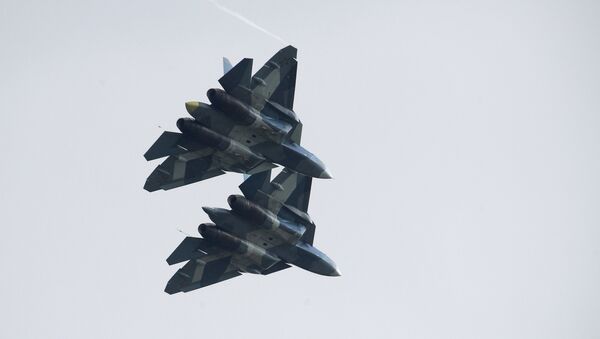 Caças russos Su-57 - Sputnik Brasil