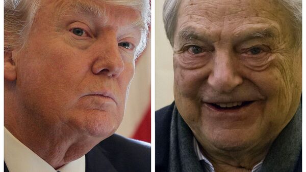Donald Trump (à esquerda) e George Soros (à direita) - Sputnik Brasil