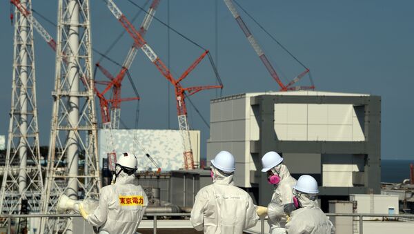 Trabalhadores japoneses de usina nuclear na prefeitura de Fukushima - Sputnik Brasil