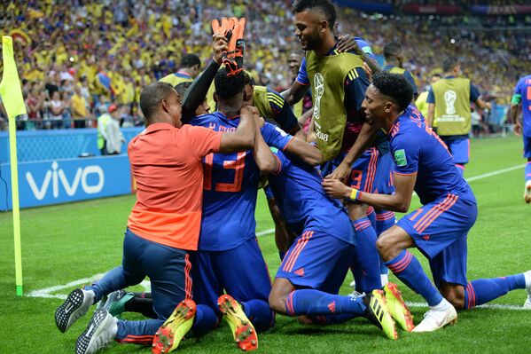 Partida entre Colômbia e Polônia na Copa do Mundo 2018 na Rússia - Sputnik Brasil
