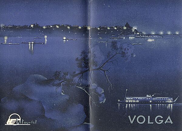Panfleto soviético intitulado Descendo pelo Volga, datado de 1936 - Sputnik Brasil