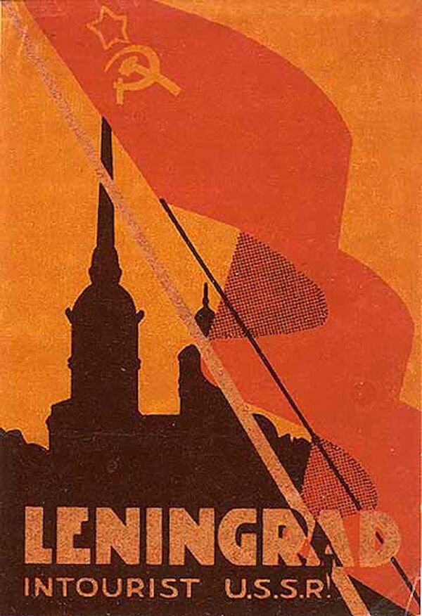 Etiqueta de bagagem soviética intitulada Leningrado, datada da década de 1930 - Sputnik Brasil