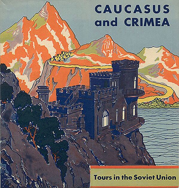 Panfleto turístico intitulado Cáucaso e Crimeia, datado de 1932 - Sputnik Brasil