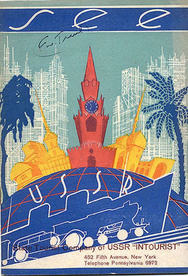 Panfleto turístico intitulado Visite a URSS, datado de 1931 - Sputnik Brasil