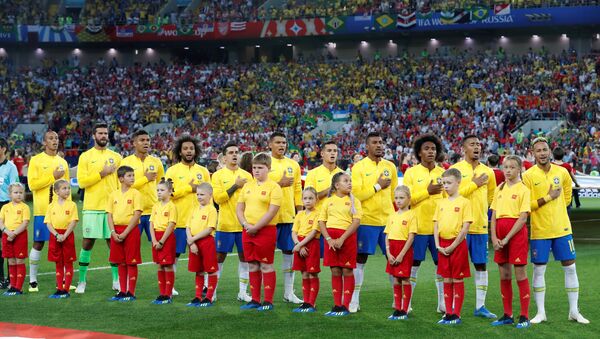 Time brasileiro perfilado para enfrentar a seleção da Sérvia - Sputnik Brasil