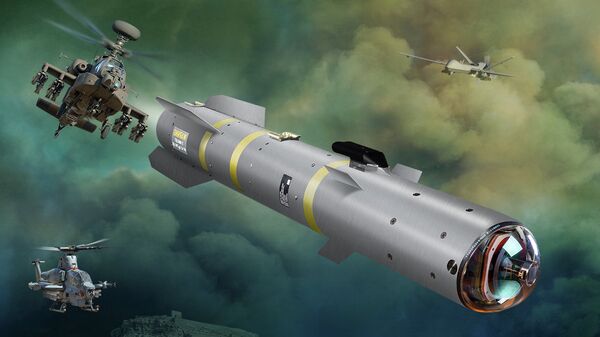 Novíssimo míssil ar-terra Joint Air-to-Ground Missile (JAGM) da empresa Lockheed Martin - Sputnik Brasil