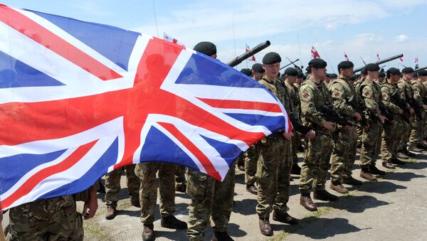 Militares britânicos na cerimônia de abertura dos exercícios militares conjuntos Noble Partner 2016 (foto de arquivo), Geórgia - Sputnik Brasil
