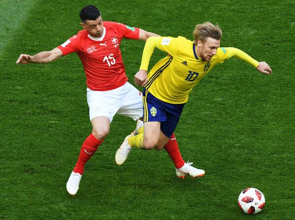 Suécia enfrentou Suíça nas oitavas de final da Copa - Sputnik Brasil