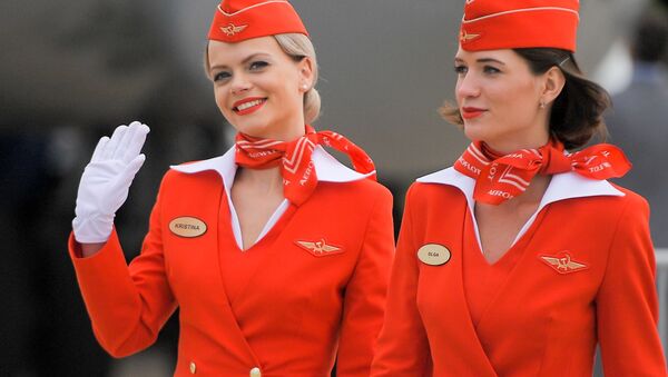 Aeromoças da empresa aérea russa Aeroflot - Sputnik Brasil