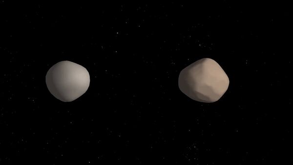 Asteroide binário 2017 YE5 (concepção artística) - Sputnik Brasil