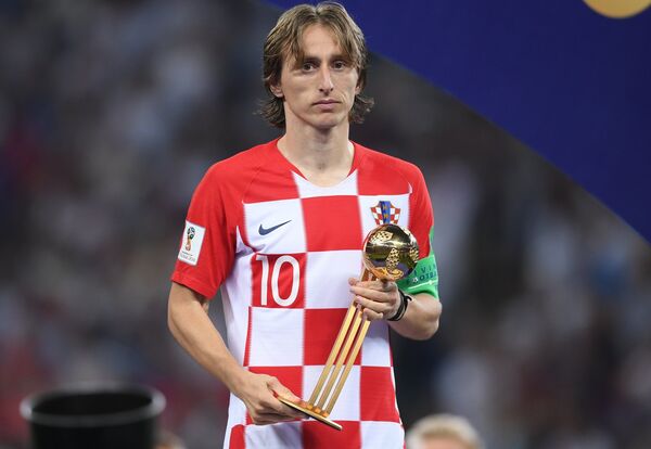 Luka Modric, craque da Croácia, eleito o melhor jogador da Copa do Mundo da Rússia - Sputnik Brasil