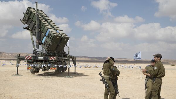 Lançador de mísseis Patriot durante os treinamentos de defesa aérea multinacionais Blue Flag na base aérea de Ovda, norte da cidade de Eilat, Israel, 8 de novembro de 2017 - Sputnik Brasil