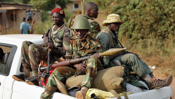 Militares patrulhando um dos distritos de Bangui, República Centro-Africana - Sputnik Brasil