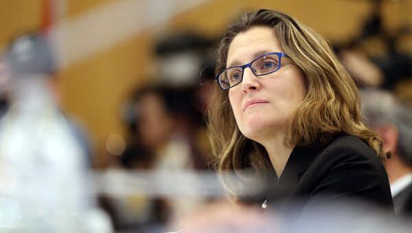 Chrystia Freeland, ministra das Relações Exteriores do Canadá - Sputnik Brasil