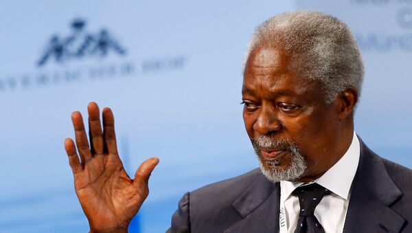 Ex-secretário-geral da ONU Kofi Annan durante a Conferência de Segurança em Munique, em 2016 - Sputnik Brasil