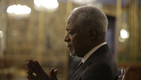 Kofi Annan em entrevista de 2017. - Sputnik Brasil