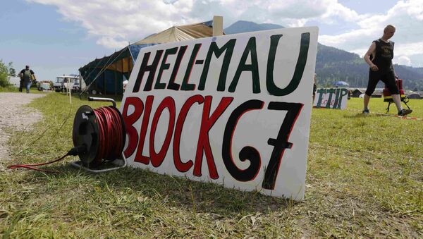 Opositores do G7 acampam nos arredores de Garmisch-Partenkirchen, próximo a Elmau. - Sputnik Brasil