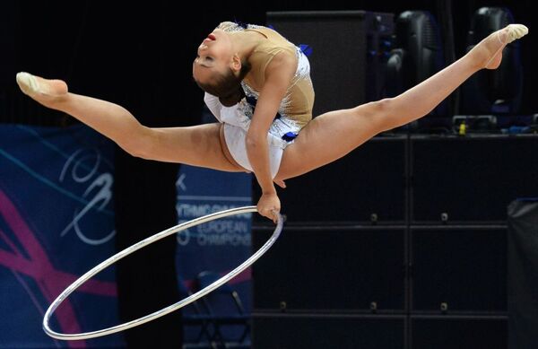 Esportista russa Margarita Mamun durante o campeonato europeu em Minsk. - Sputnik Brasil