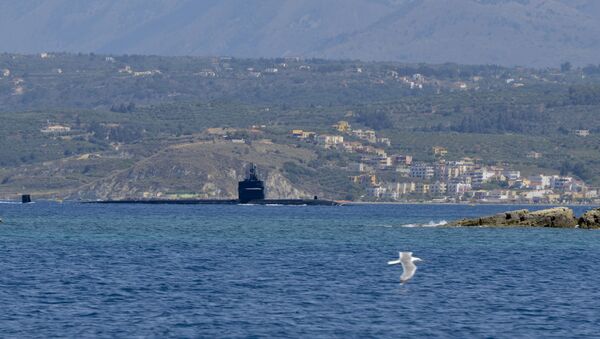 Submarino nuclear americano USS Newport News perto do litoral grego (foto de arquivo) - Sputnik Brasil
